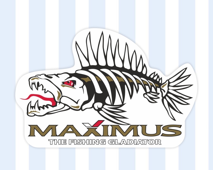 Наклейка Maximus рыба белый фон Наклейка Maximus рыба белый фон